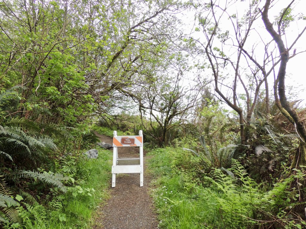 Rim Rock Trail closed for repair; had to backtrack and detour on Campfire Center Trail