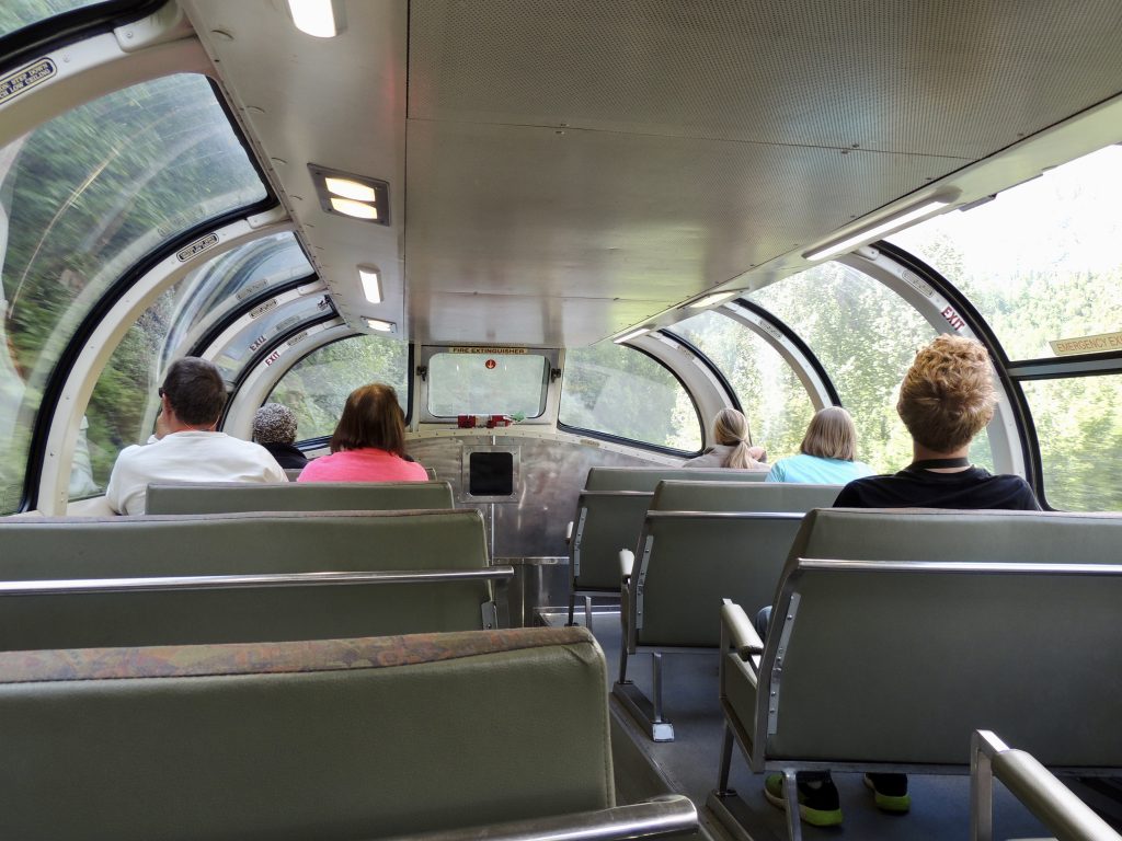 Inside of the dome car