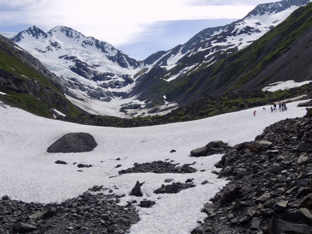 Avalanche field at Byron Glacier