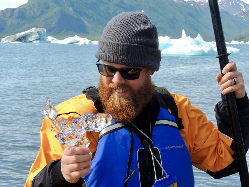 Looking at glacial ice