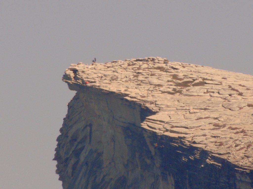 Hikers atop Half Dome