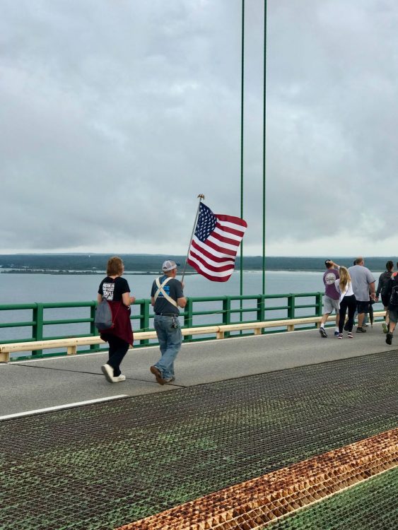 Of course, carrying the US flag is always in style.
