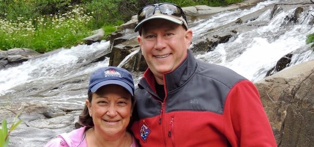 Cheryl & David at Twin Falls, Yankee Boy Basin