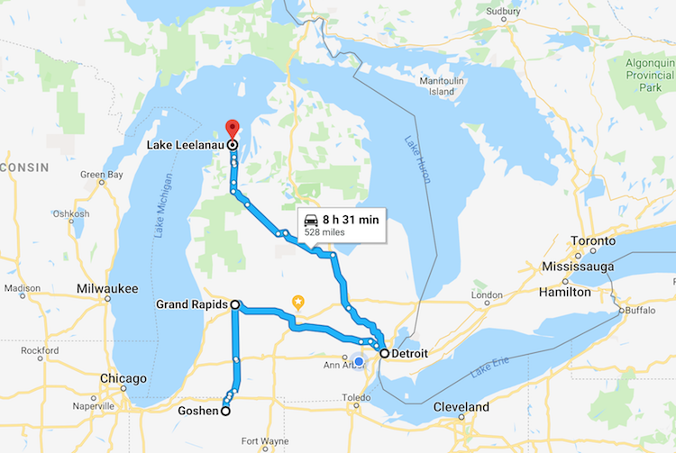Detroit detour map | Landmark Adventures