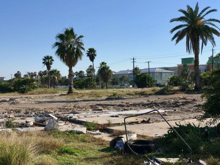 Empty foundations awaiting rebuilding in Port A